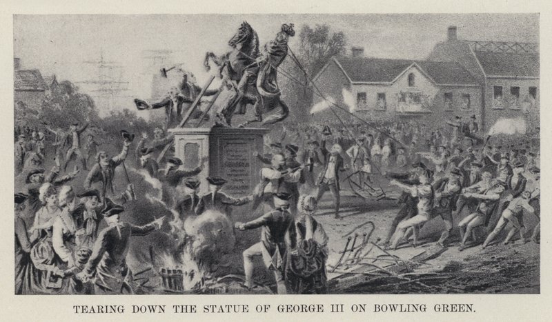 Derribando la Estatua de Jorge III en Bowling Green de American School