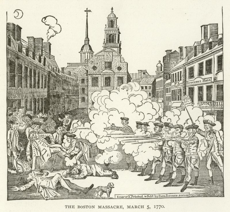 La masacre de Boston, 5 de marzo de 1770 de American School