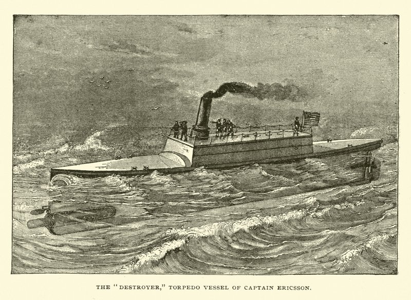 El Destructor, buque torpedero del Capitán Ericsson de American School