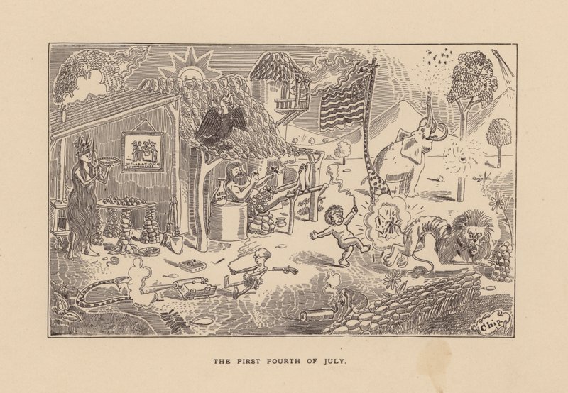 El Primer Cuatro de Julio (litografía) de American School