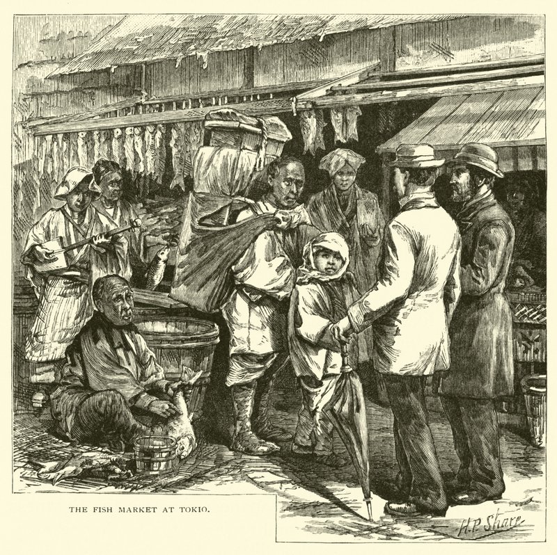 El mercado de pescado en Tokio de American School