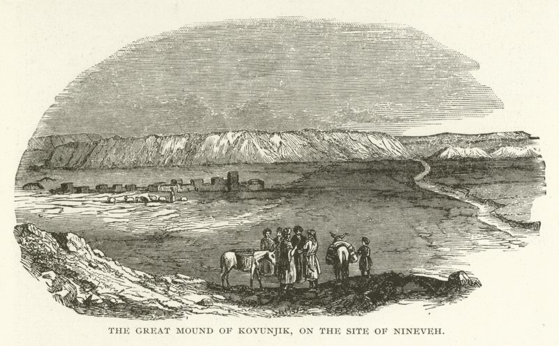 El Gran Montículo de Koyunjik, en el sitio de Nínive de American School