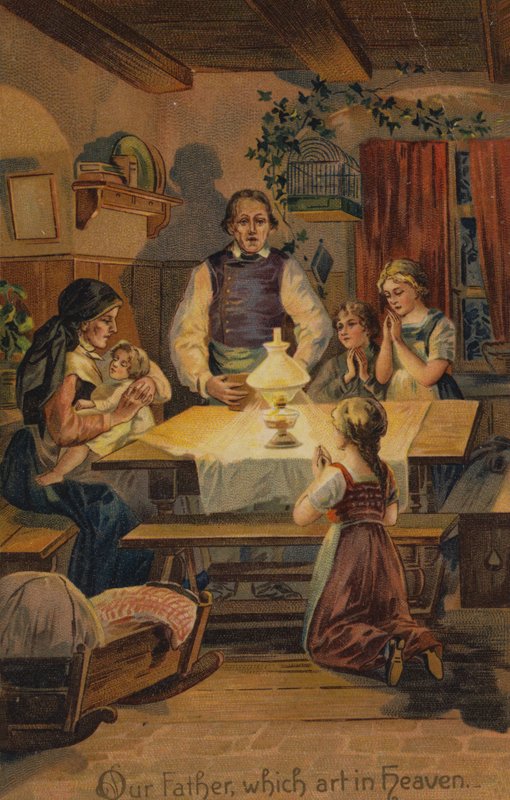 Padre Nuestro que estás en los cielos (cromolito) de American School