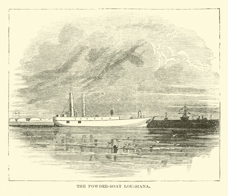 El barco de pólvora Louisiana, diciembre 1864 de American School