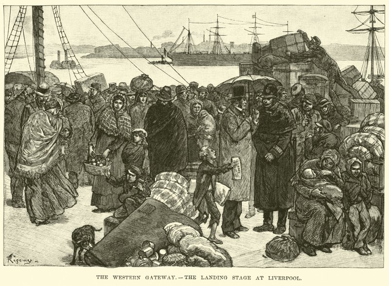 La Puerta Occidental, el embarcadero en Liverpool de American School