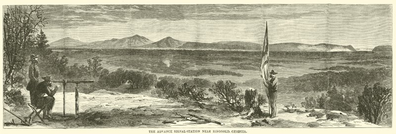 La estación de señales avanzada cerca de Ringgold, Georgia, mayo de 1864 de American School