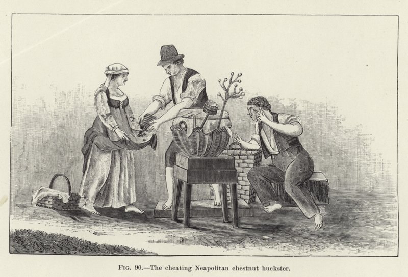 El vendedor de castañas napolitano tramposo de American School