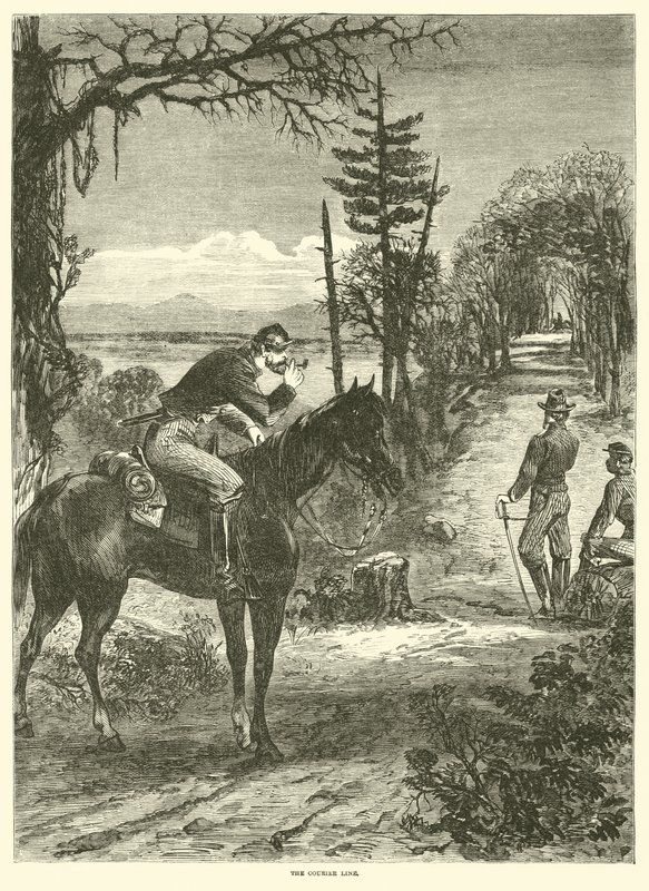 La línea de correos, abril de 1863 de American School