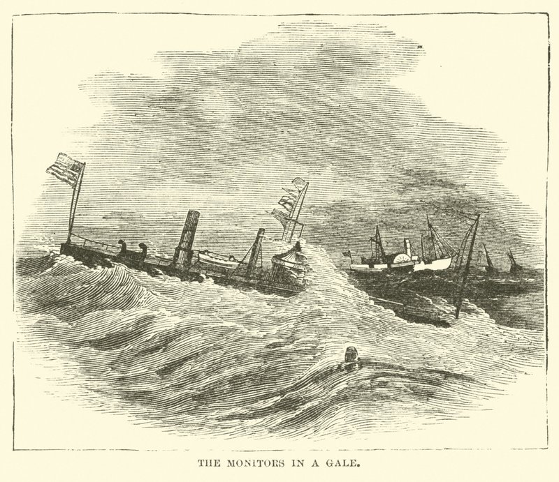 Los monitores en una tormenta, diciembre 1864 de American School