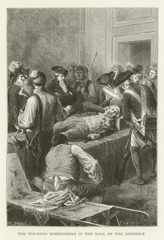 Robespierre herido en el Salón de la Asamblea de American School