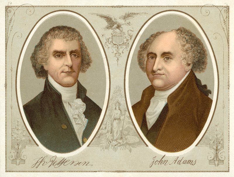 Thomas Jefferson, John Adams de American School
