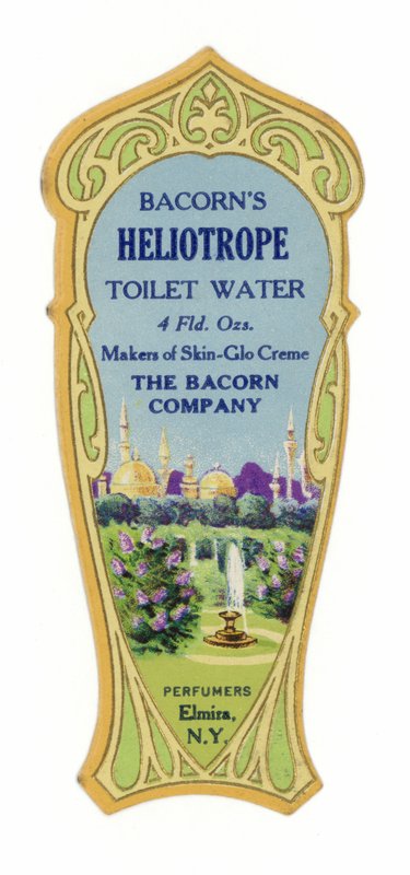Agua de Tocador, etiqueta, Heliotropo de American School