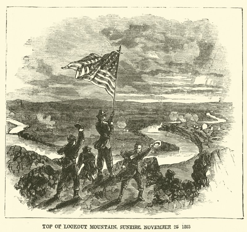 Cima de Lookout Mountain, Amanecer, 25 de noviembre de 1863, noviembre de 1863 de American School