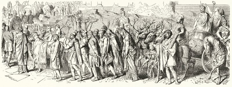 Triunfos, procesión triunfal del emperador Aureliano de American School