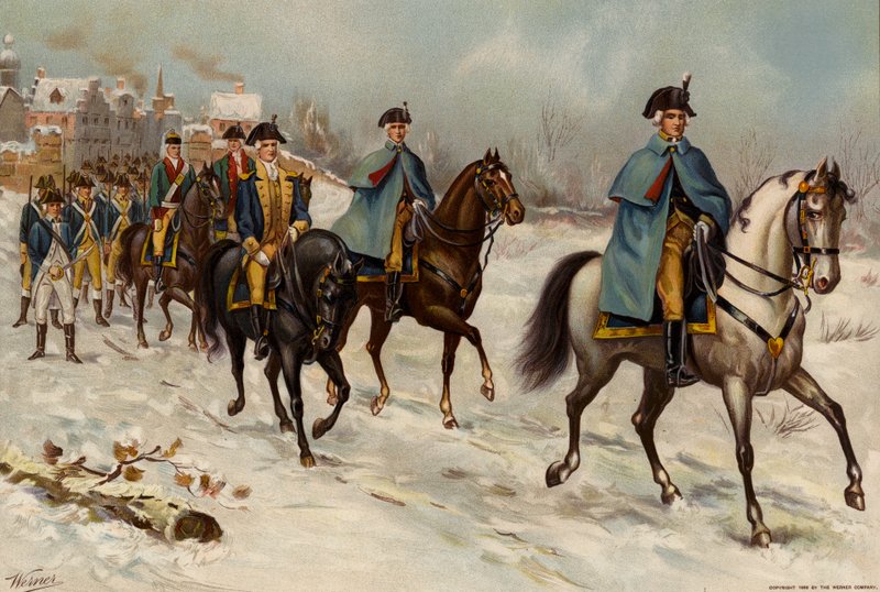 Ejército de EE.UU., Comandante en Jefe, Oficial de Estado Mayor, Coronel y Soldado de Infantería Continental de Rhode Island de American School