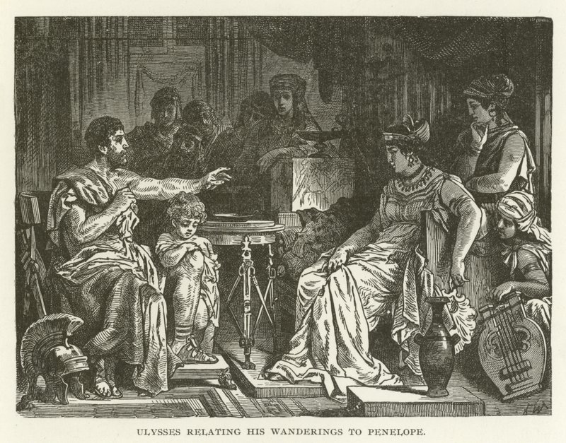 Ulises relatando sus andanzas a Penélope de American School