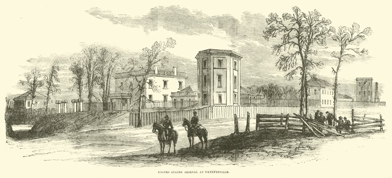 Arsenal de los Estados Unidos en Fayetteville, marzo 1865 de American School