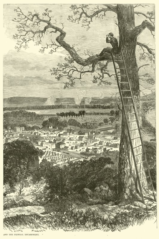 Vista de Chattanooga y el campamento federal, noviembre de 1863 de American School