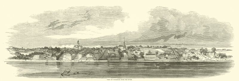Vista de Vicksburg desde el río, junio 1862 de American School