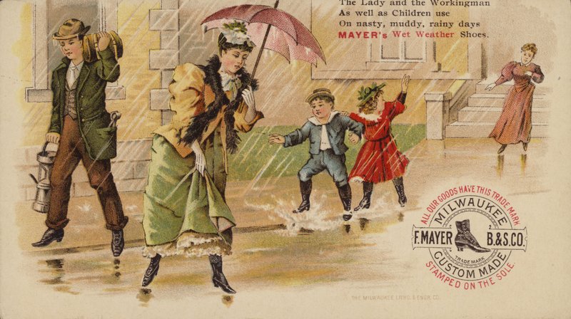 Caminando y saltando bajo la lluvia de American School