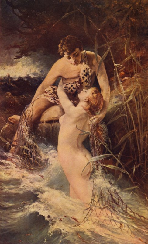 Ninfa de agua (lito de color) de American School