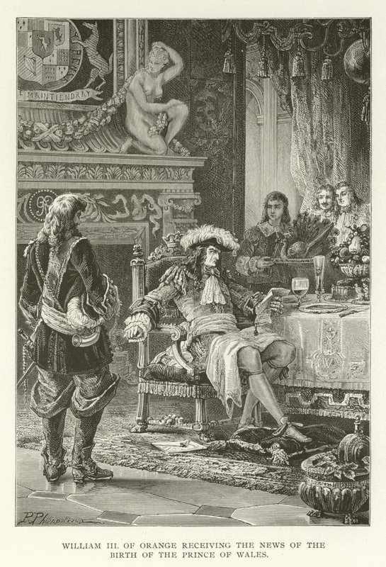 Guillermo III de Orange recibiendo la noticia del nacimiento del Príncipe de Gales de American School