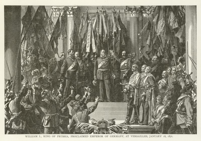 Guillermo I, rey de Prusia, proclamado emperador de Alemania, en Versalles, 18 de enero de 1871 de American School