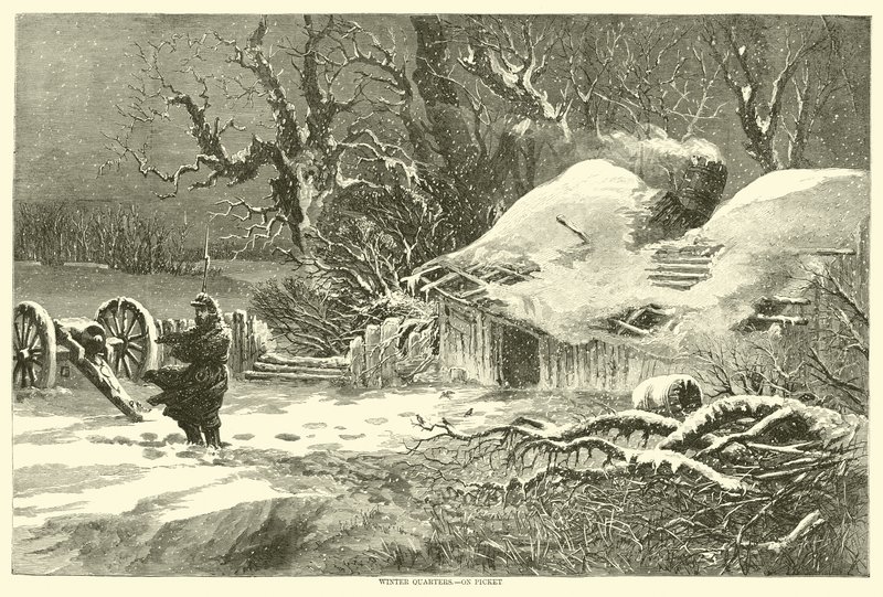 Cuarteles de invierno, en guardia, febrero de 1864 de American School