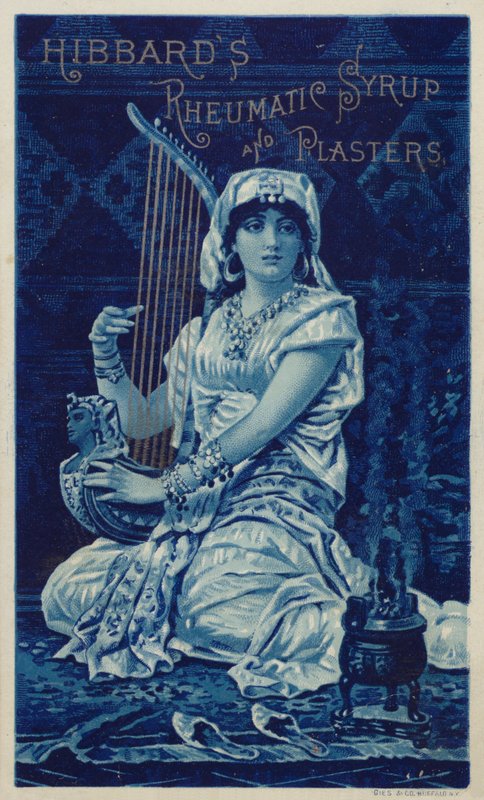 Mujer tocando el arpa de American School