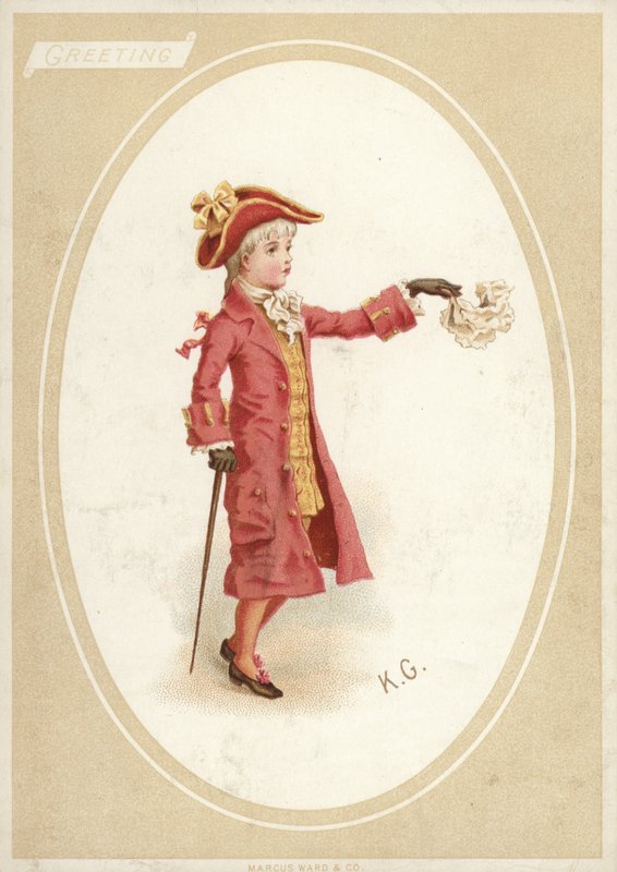 Niño con traje del siglo XVIII de American School