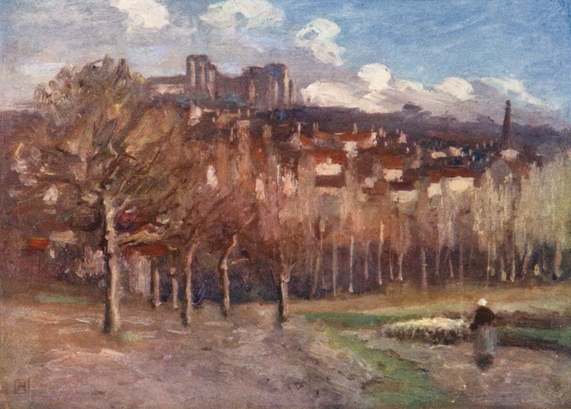 Preuilly-sur-Claise (litografía en color) de Amy B. Atkinson