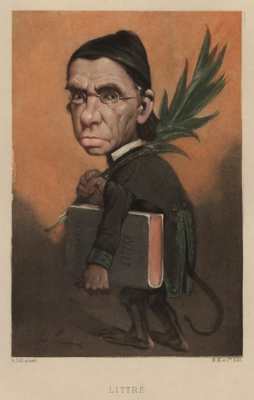 Emile Littre, lexicógrafo y filósofo francés de Andre Gill