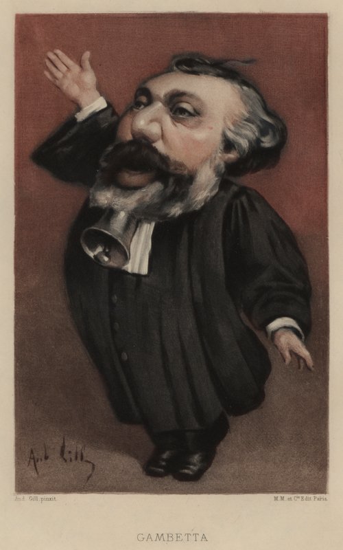 Leon Gambetta, estadista francés de Andre Gill