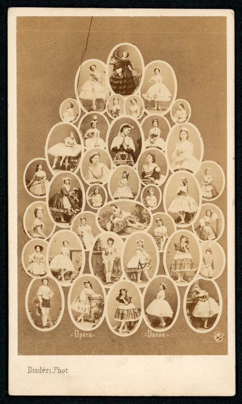 Bailarinas de ballet de la Ópera de París de Andre Adolphe Eugene Disderi