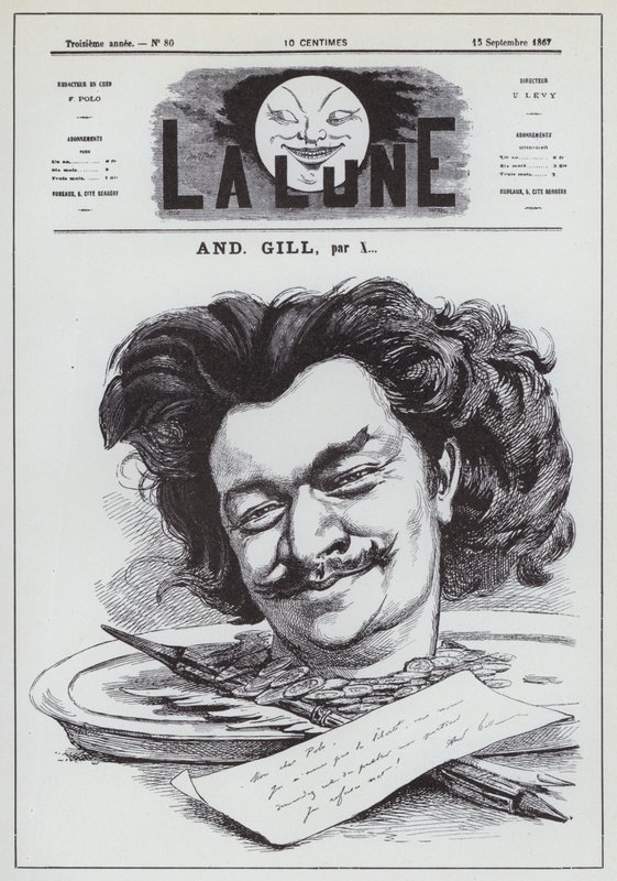 Autorretrato del caricaturista francés Andre Gill de Andre Gill
