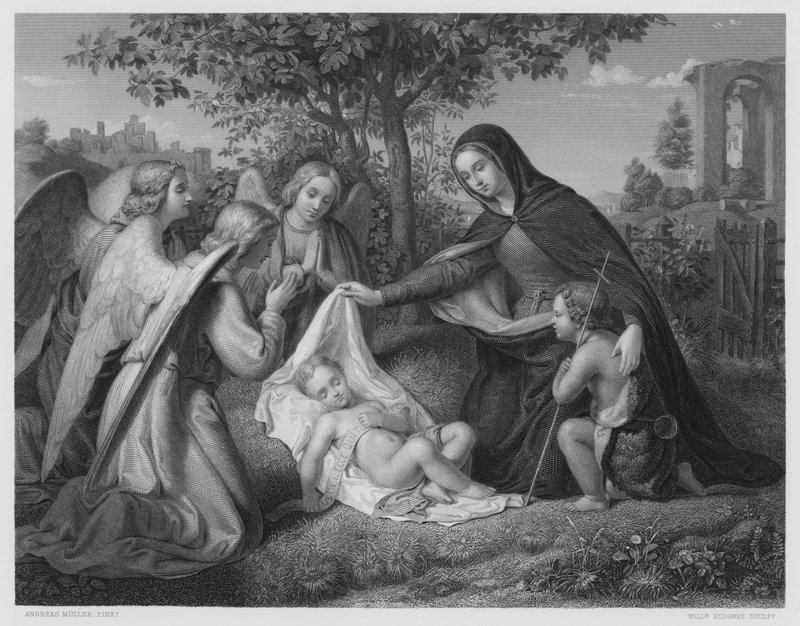 Los Ángeles Ministrantes (de la imagen en posesión del editor) de Andreas Johann Jacob Müller