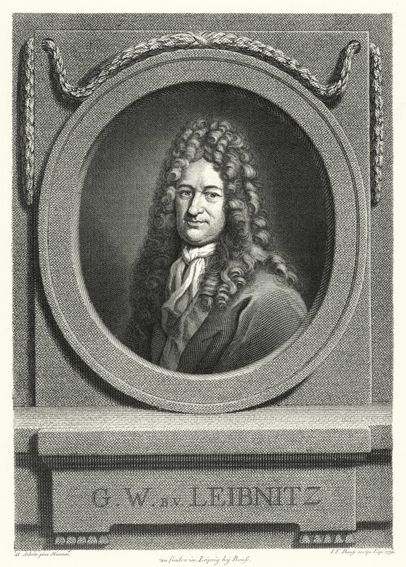 Gottfried Wilhelm Leibniz, filósofo, matemático y polímata alemán de Andreas Scheits