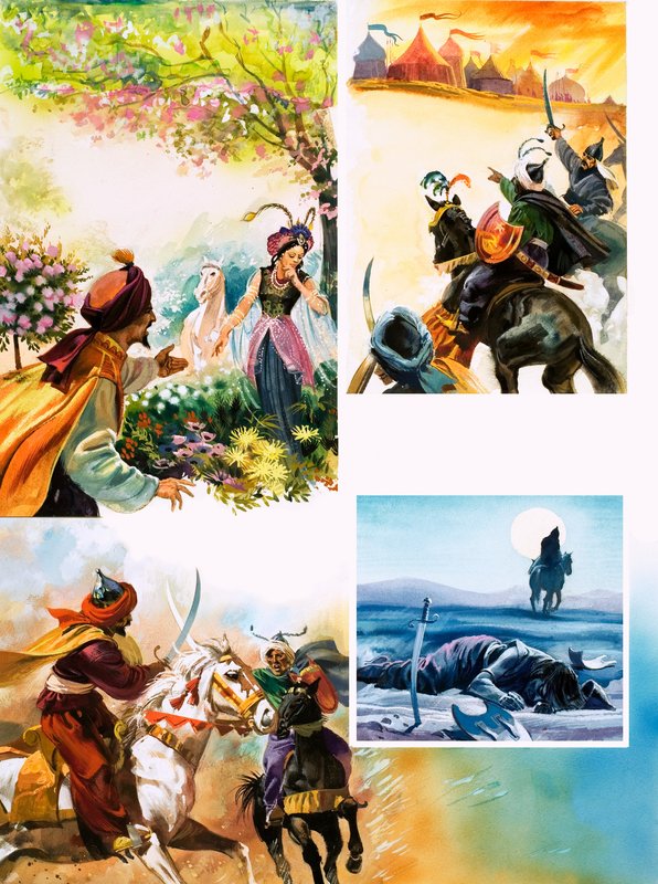 Una leyenda sobre la guerra de Persia (gouache sobre papel) de Andrew Howat
