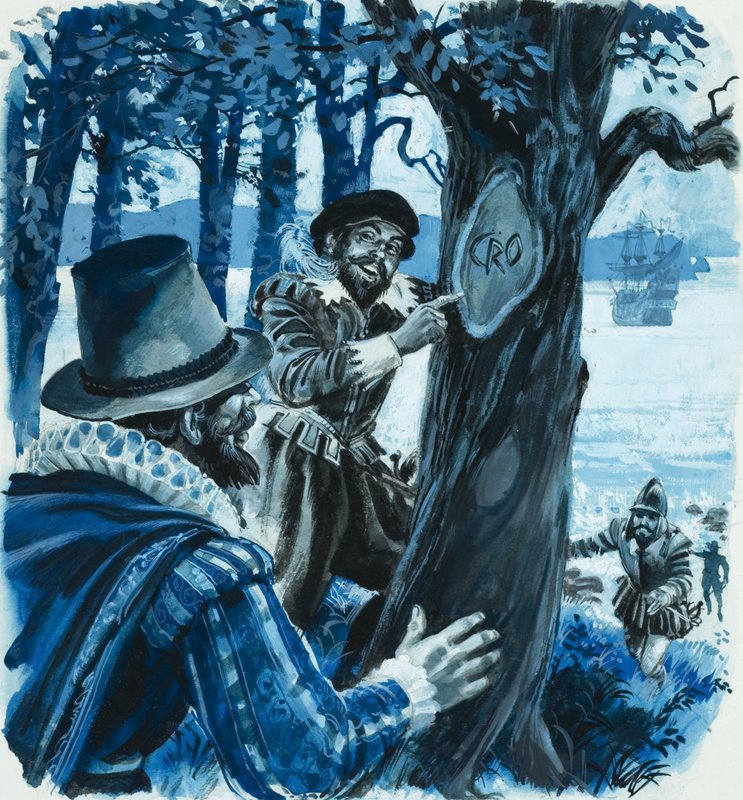 Iniciales en un árbol de Andrew Howat