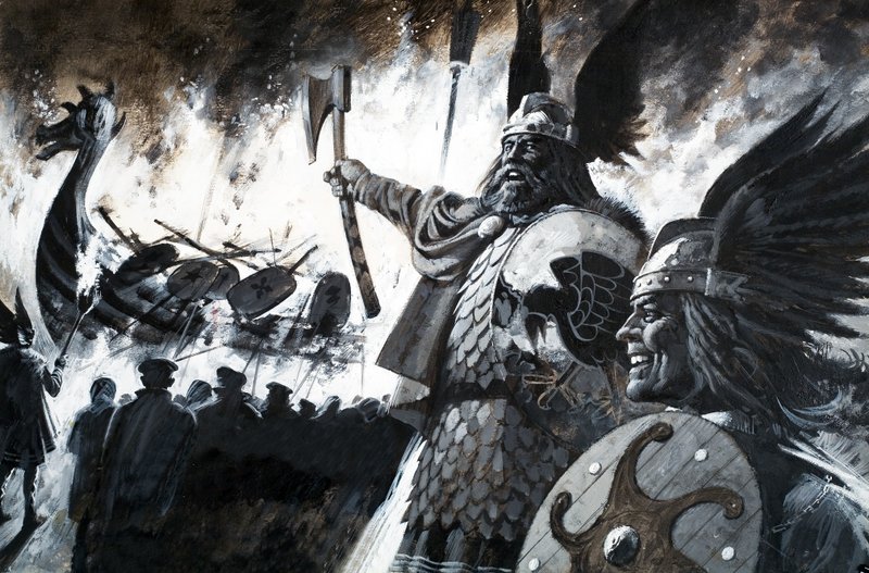 Lerwick Up Helly, A Viking Festival (gouache sobre papel) de Andrew Howat