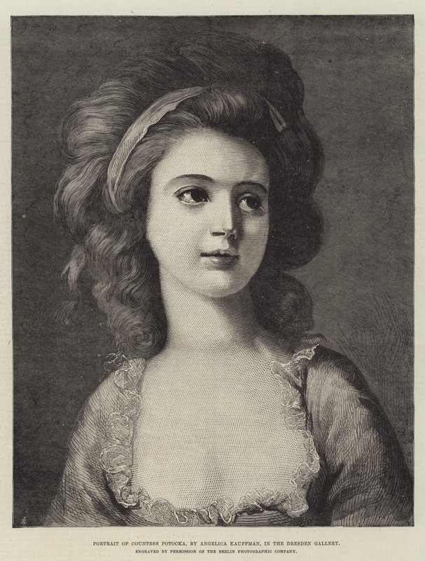 Retrato de la Condesa Potocka, en la Galería de Dresde de Angelica Kauffmann
