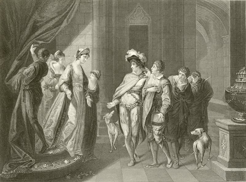La entrevista entre Edgar y Elfrida de Angelica Kauffmann
