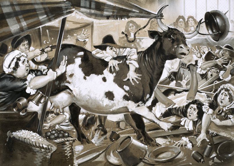 Una vez una vaca entró en Westminster Hall y provocó el caos de Angus McBride