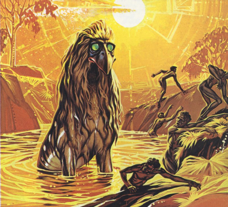 Bunyips (litografía en color) de Angus McBride