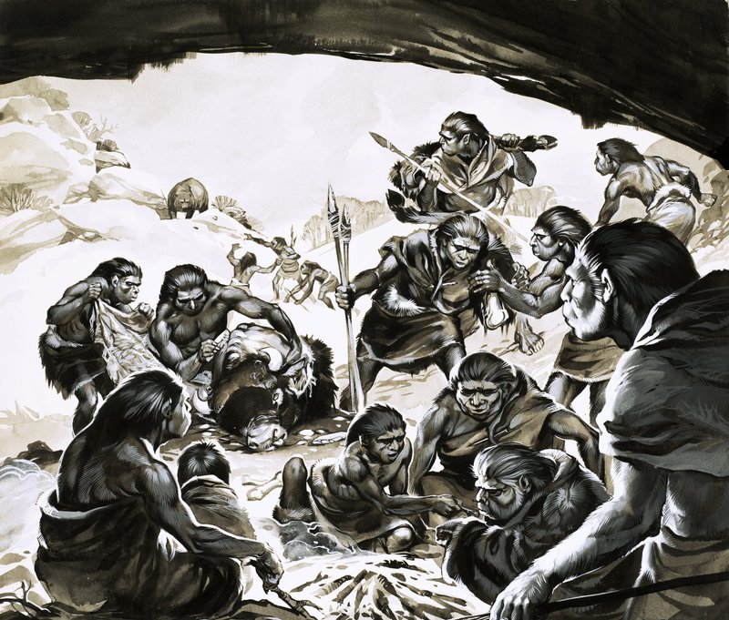 Cavernícolas del Hechizo del Frío de Angus McBride
