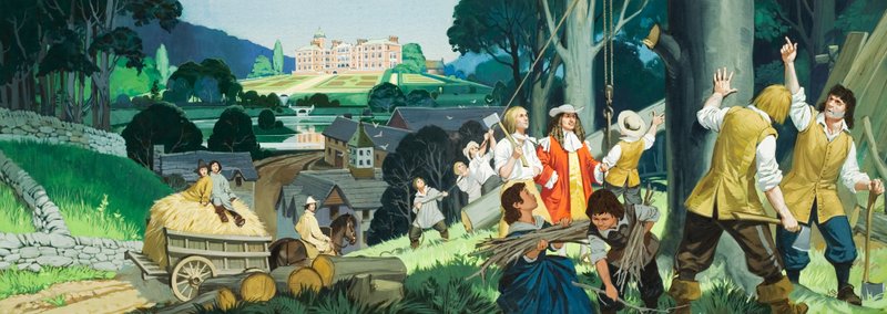 Felling Timber (gouache sobre papel) de Angus McBride