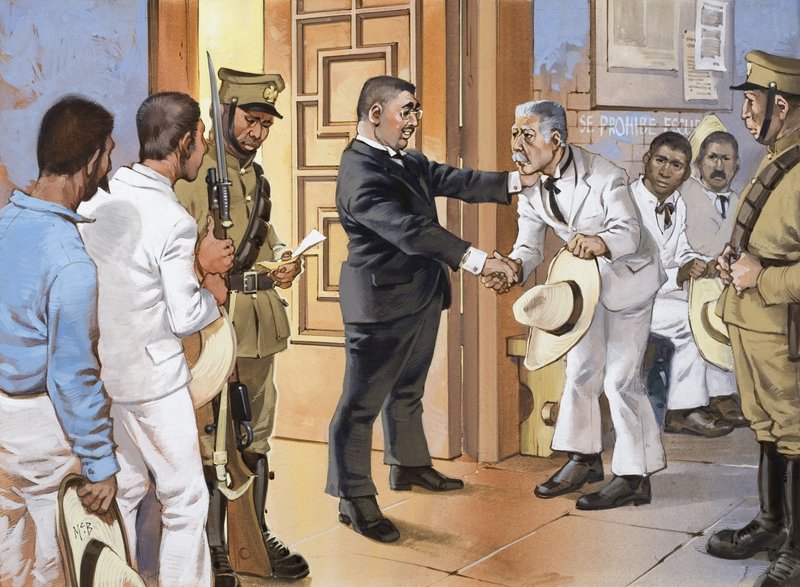 La Revolución inconclusa de México (gouache sobre papel) de Angus McBride