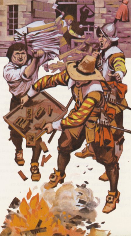 Censura de Oliver Cromwells (litografía en color) de Angus McBride