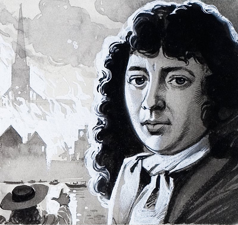 Samuel Pepys y el Gran Incendio de Londres de Angus McBride