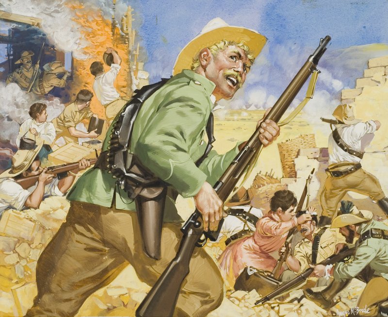 Asedio de Mafeking, de 1899-1900 (gouache sobre papel) de Angus McBride